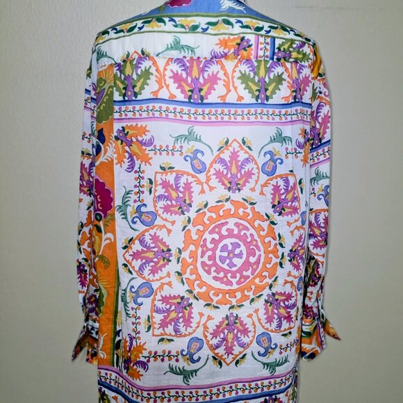 Chelsea & Theodore Multicolor Printed Blouse – Size L (Never Worn) - Picture 4 of 5